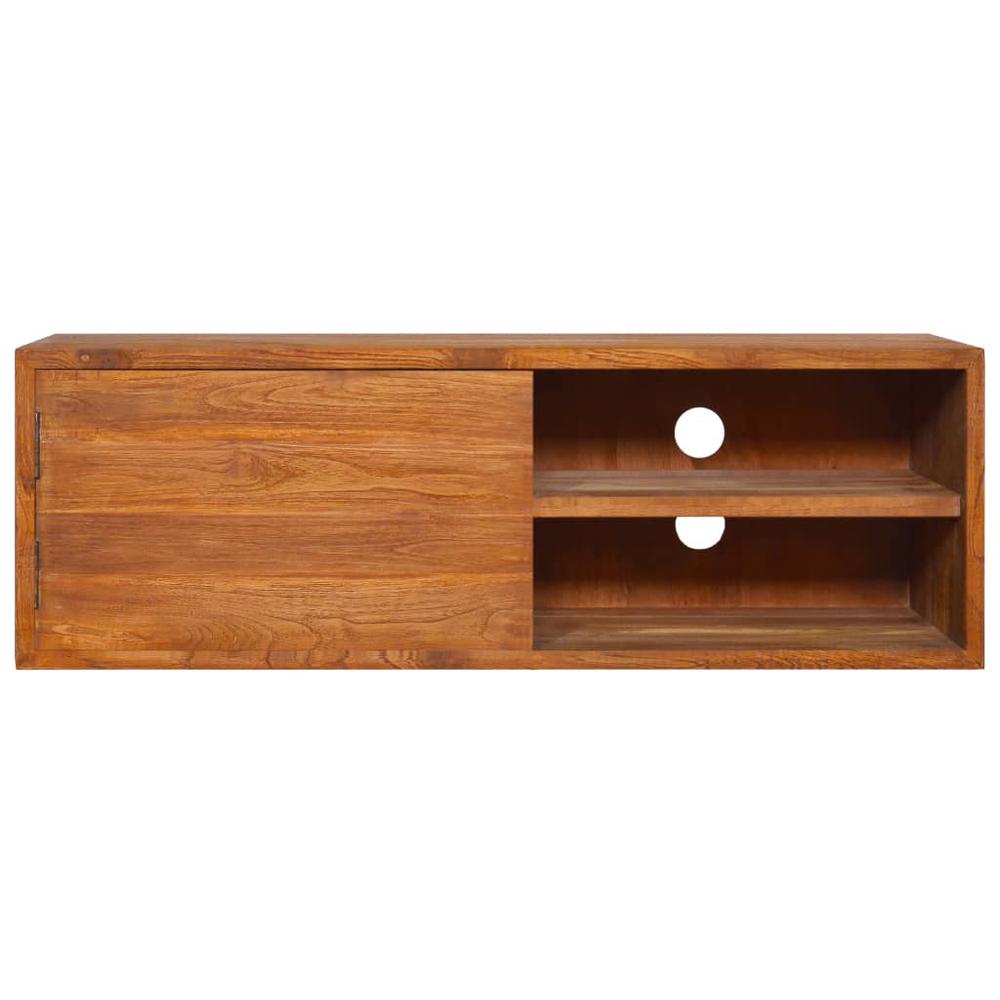 vidaXL Wall-mounted TV Cabinet 35.4"x11.8"x11.8" Solid Teak Wood, 289084. Picture 3