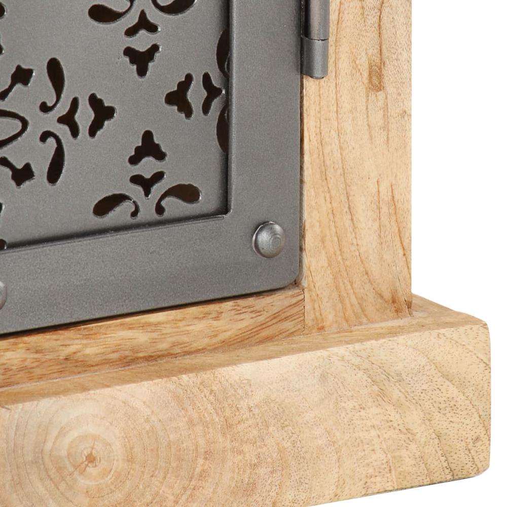 vidaXL Sideboard with Steel Doors 23.6"x13.8"x29.5" Solid Mango Wood. Picture 7