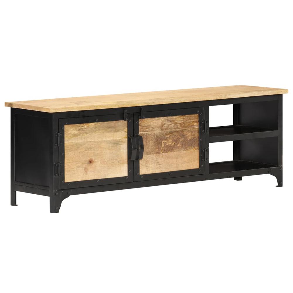 vidaXL TV Cabinet 47.2"x11.8"x15.7" Solid Mango Wood, 289101. Picture 8