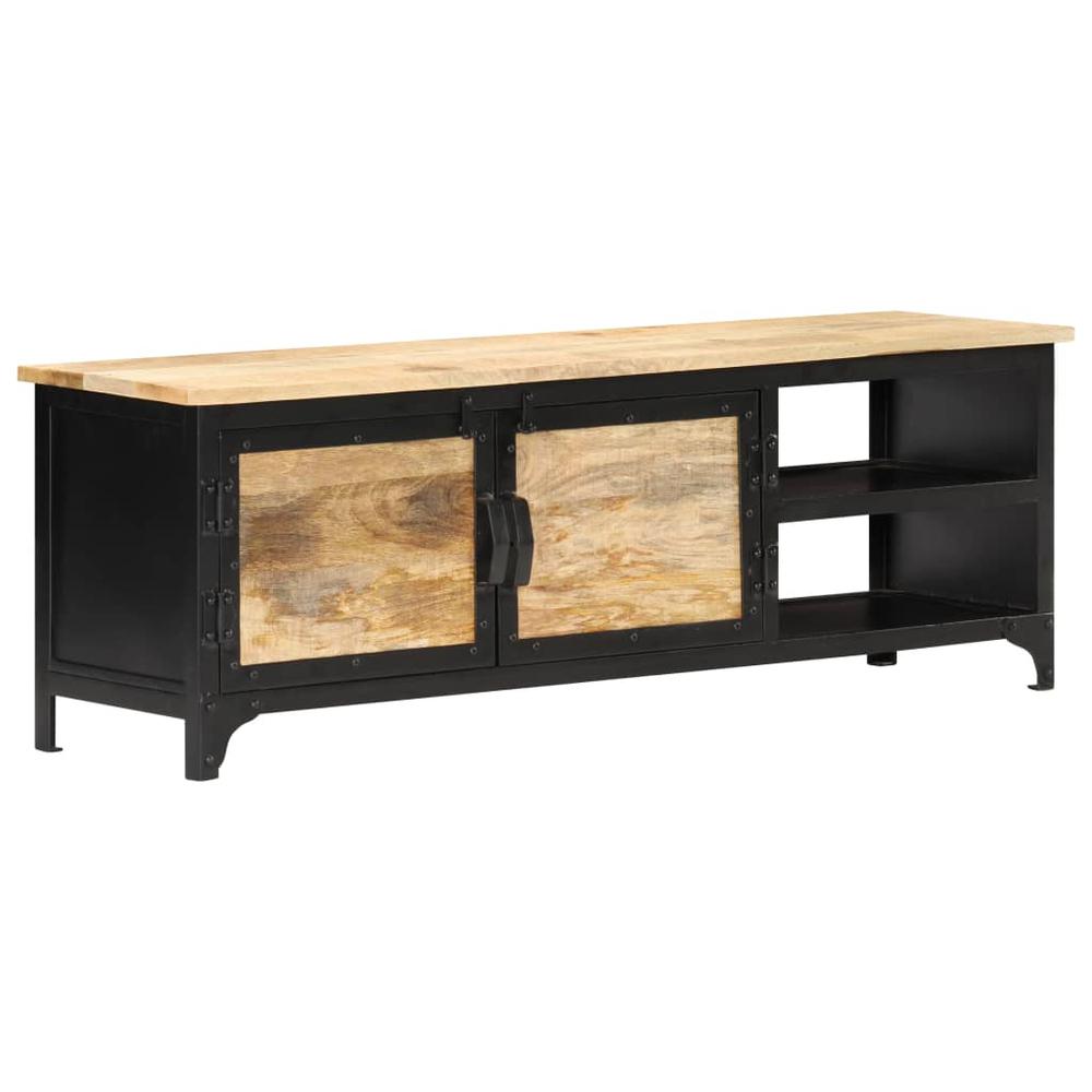 vidaXL TV Cabinet 47.2"x11.8"x15.7" Solid Mango Wood, 289101. Picture 9