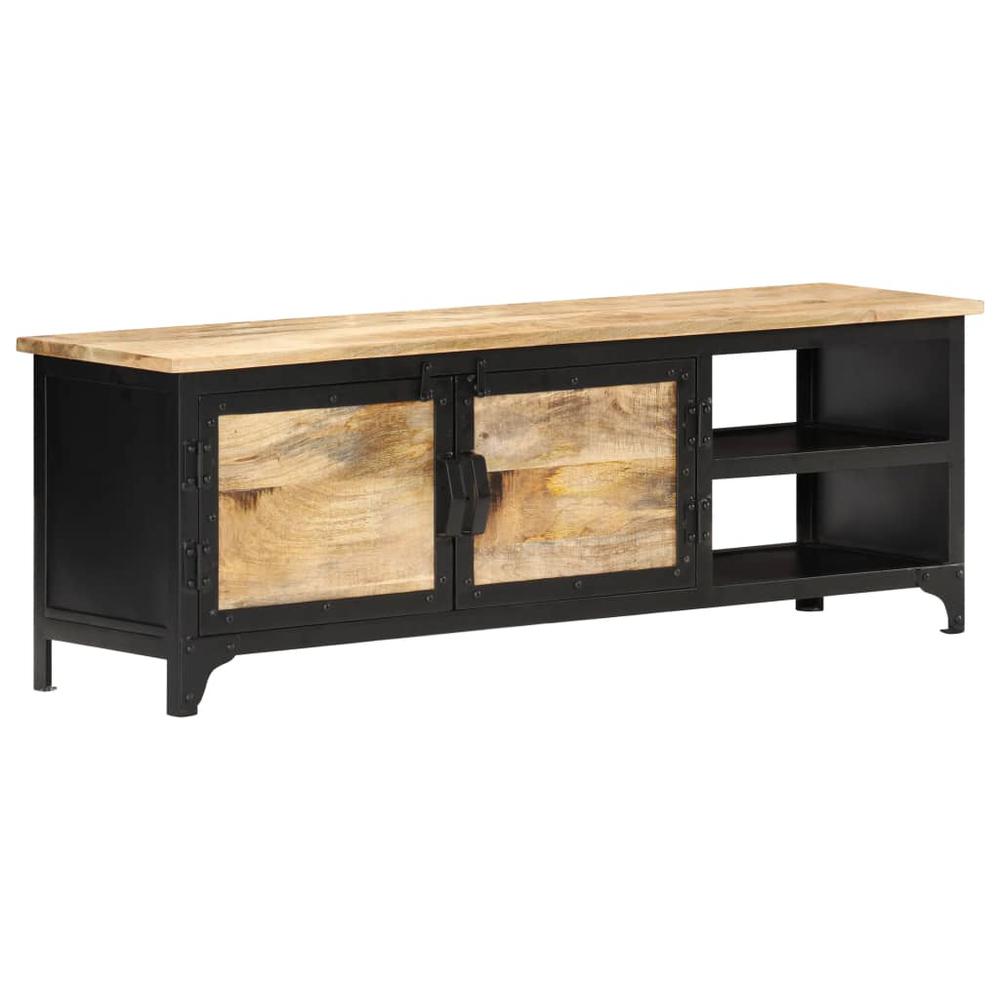 vidaXL TV Cabinet 47.2"x11.8"x15.7" Solid Mango Wood, 289101. Picture 10