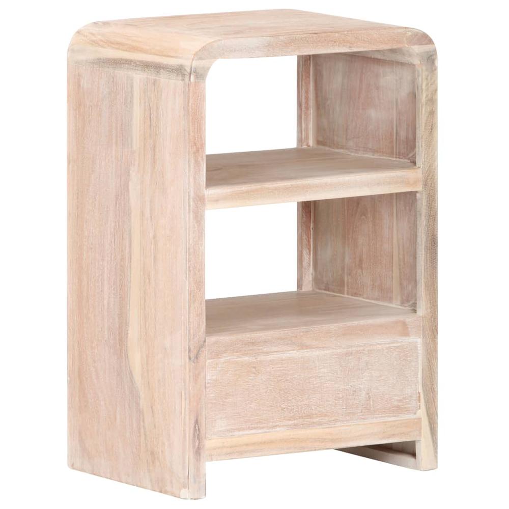 vidaXL Bedside Table 15.7"x11.8"x23.6" Solid Acacia Wood, 289632. Picture 5