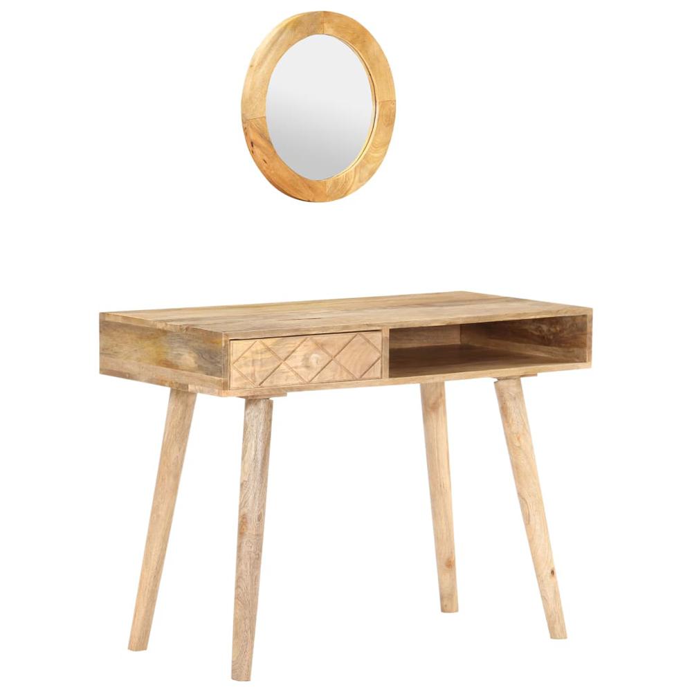 vidaXL Dressing Table 39.4"x19.7"x29.9" Solid Mango Wood, 289636. Picture 1