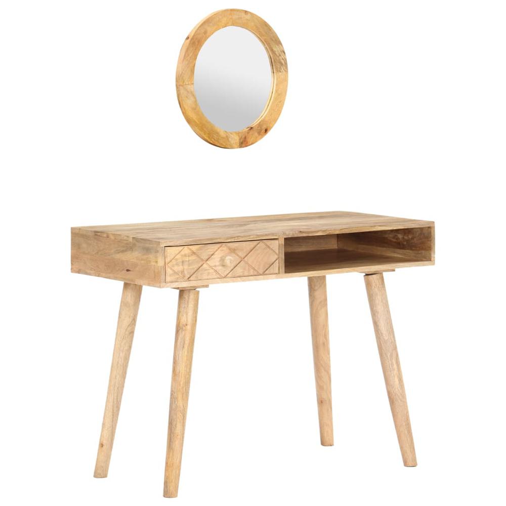 vidaXL Dressing Table 39.4"x19.7"x29.9" Solid Mango Wood, 289636. Picture 2
