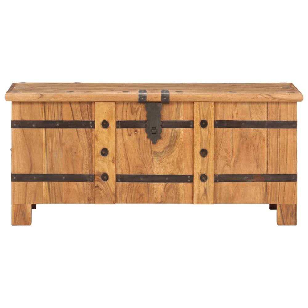Chest 35.4"x15.7"x15.7" Solid Acacia Wood. Picture 2