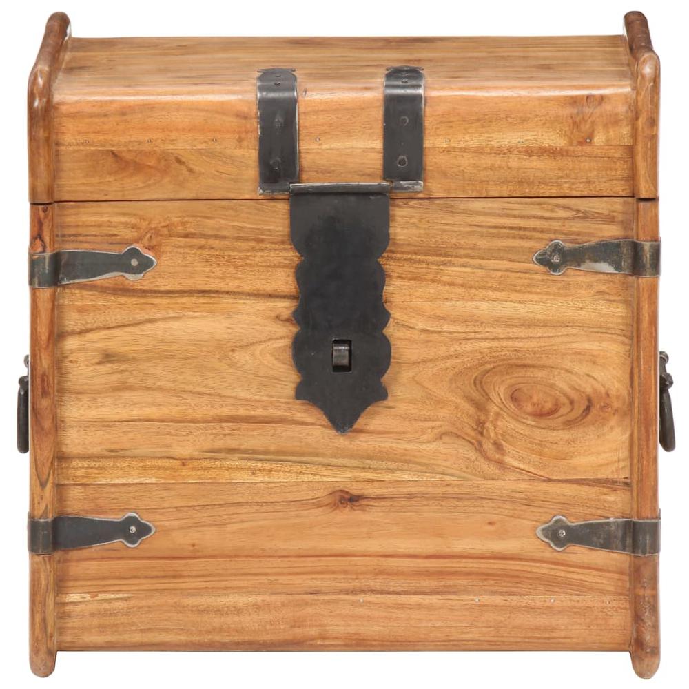 Chest 15.7"x15.7"x15.7" Solid Acacia Wood. Picture 2