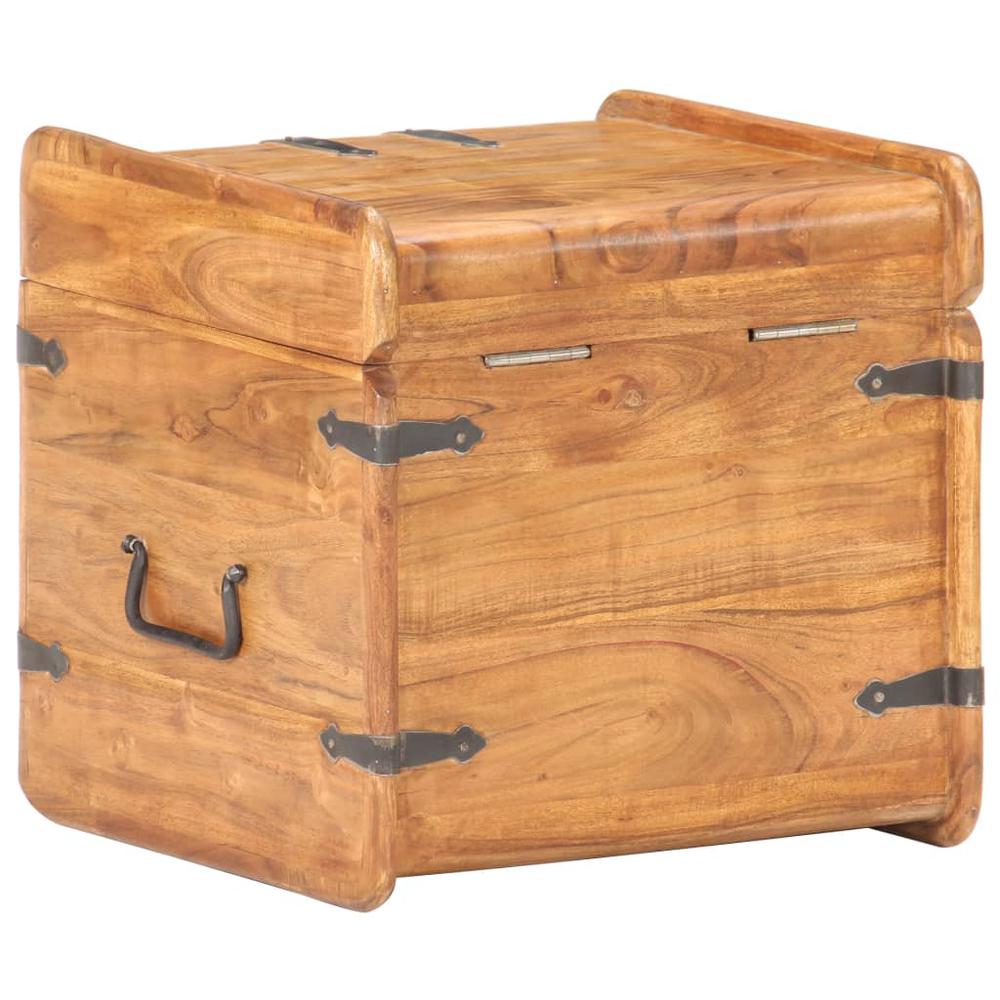 Chest 15.7"x15.7"x15.7" Solid Acacia Wood. Picture 4