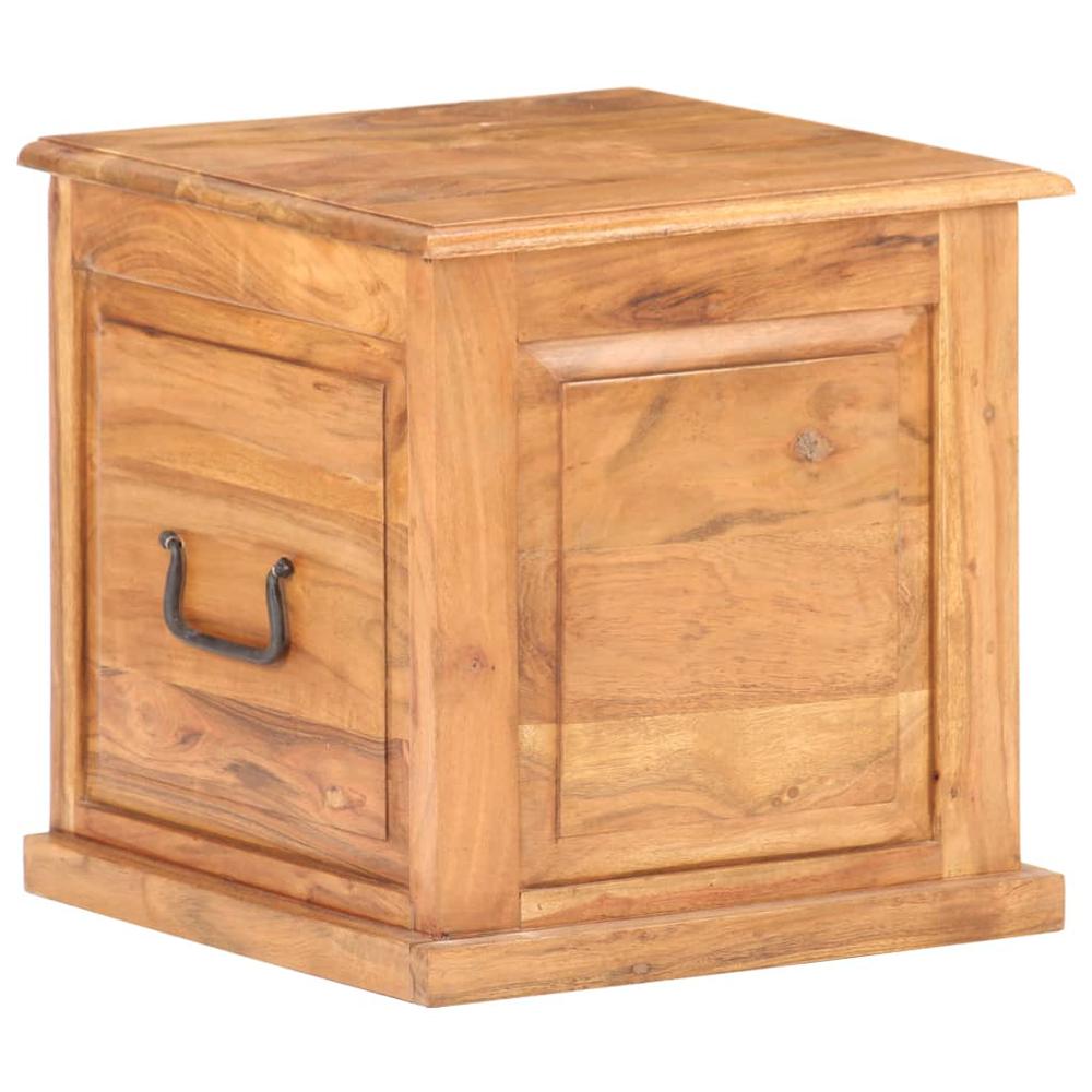 vidaXL Chest 15.7"x15.7"x15.7" Solid Acacia Wood, 289649. Picture 1