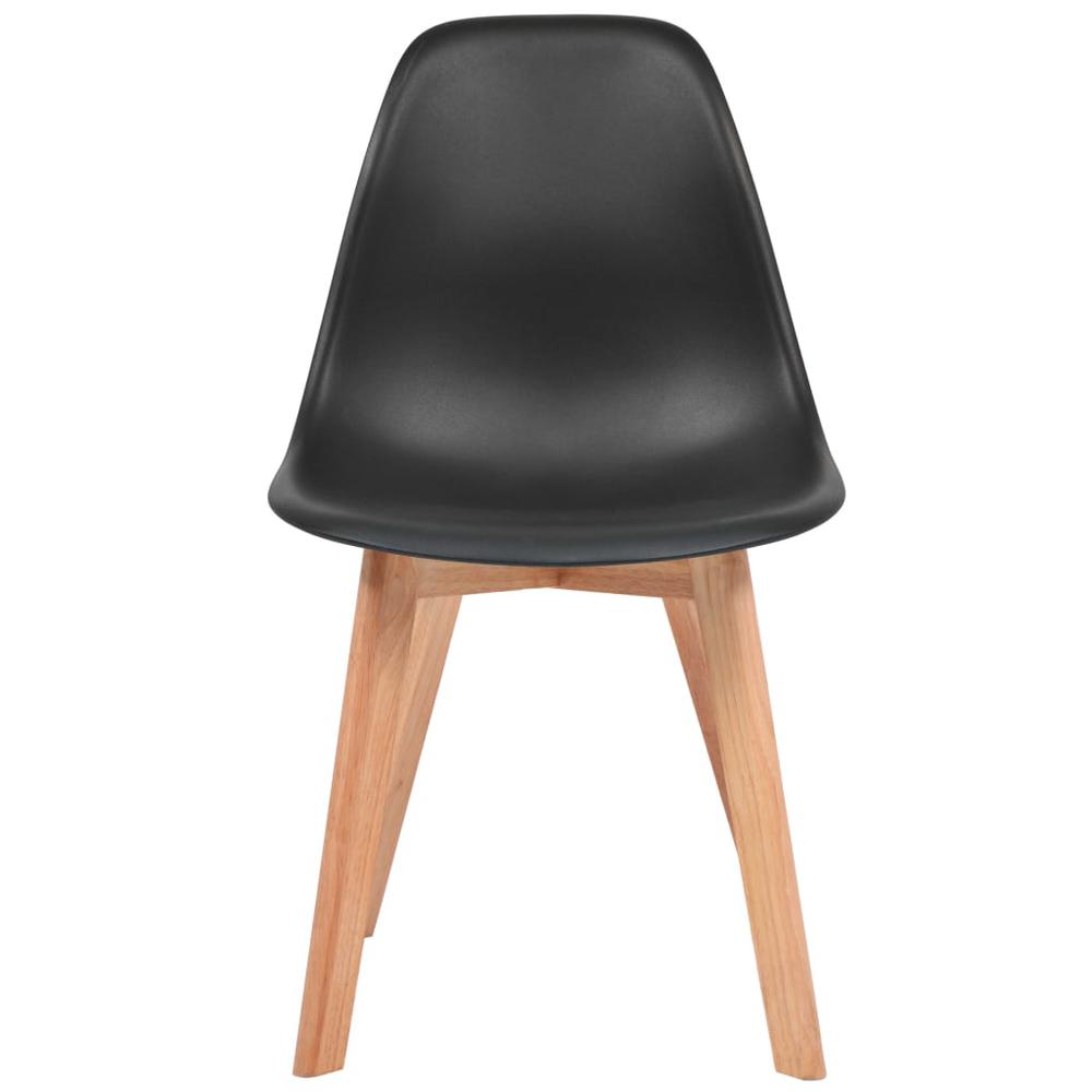 vidaXL Dining Chairs 4 pcs Black Plastic, 288384. Picture 3