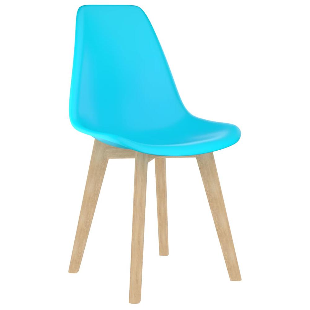 vidaXL Dining Chairs 2 pcs Blue Plastic, 289125. Picture 2
