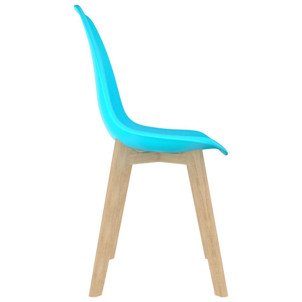 vidaXL Dining Chairs 2 pcs Blue Plastic, 289125. Picture 4