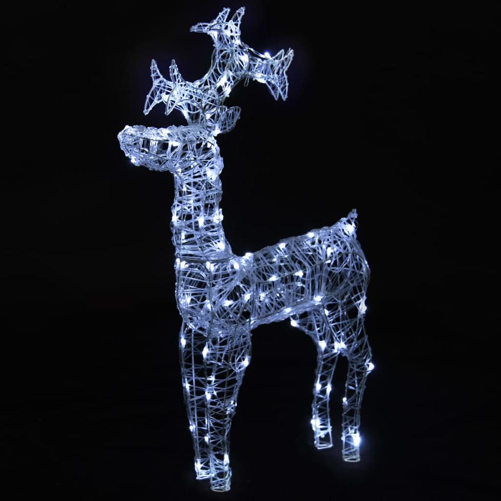 Reindeer Christmas Decoration 90 LEDs 23.6"x6.3"x39.4" Acrylic. Picture 2