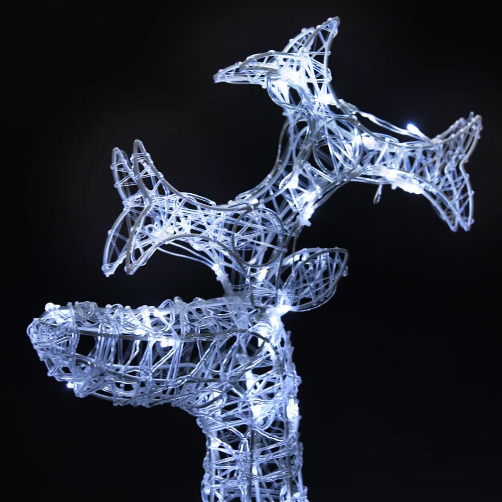 Reindeer Christmas Decoration 90 LEDs 23.6"x6.3"x39.4" Acrylic. Picture 5