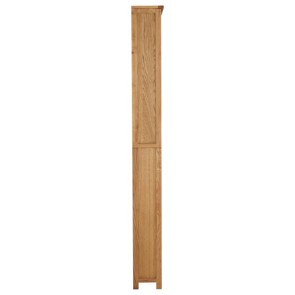 vidaXL 7-Tier Bookcase 35.4"x8.8"x78.7" Solid Oak Wood, 288475. Picture 3