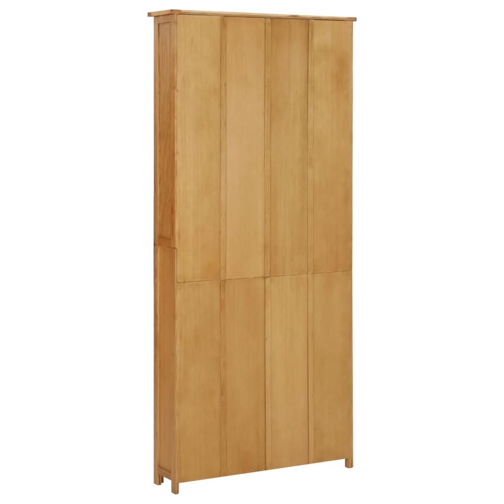 vidaXL 7-Tier Bookcase 35.4"x8.8"x78.7" Solid Oak Wood, 288475. Picture 4