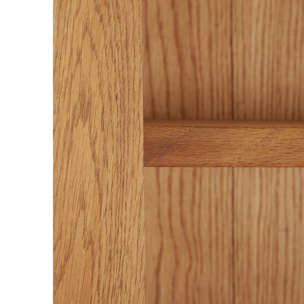 vidaXL 7-Tier Bookcase 35.4"x8.8"x78.7" Solid Oak Wood, 288475. Picture 5