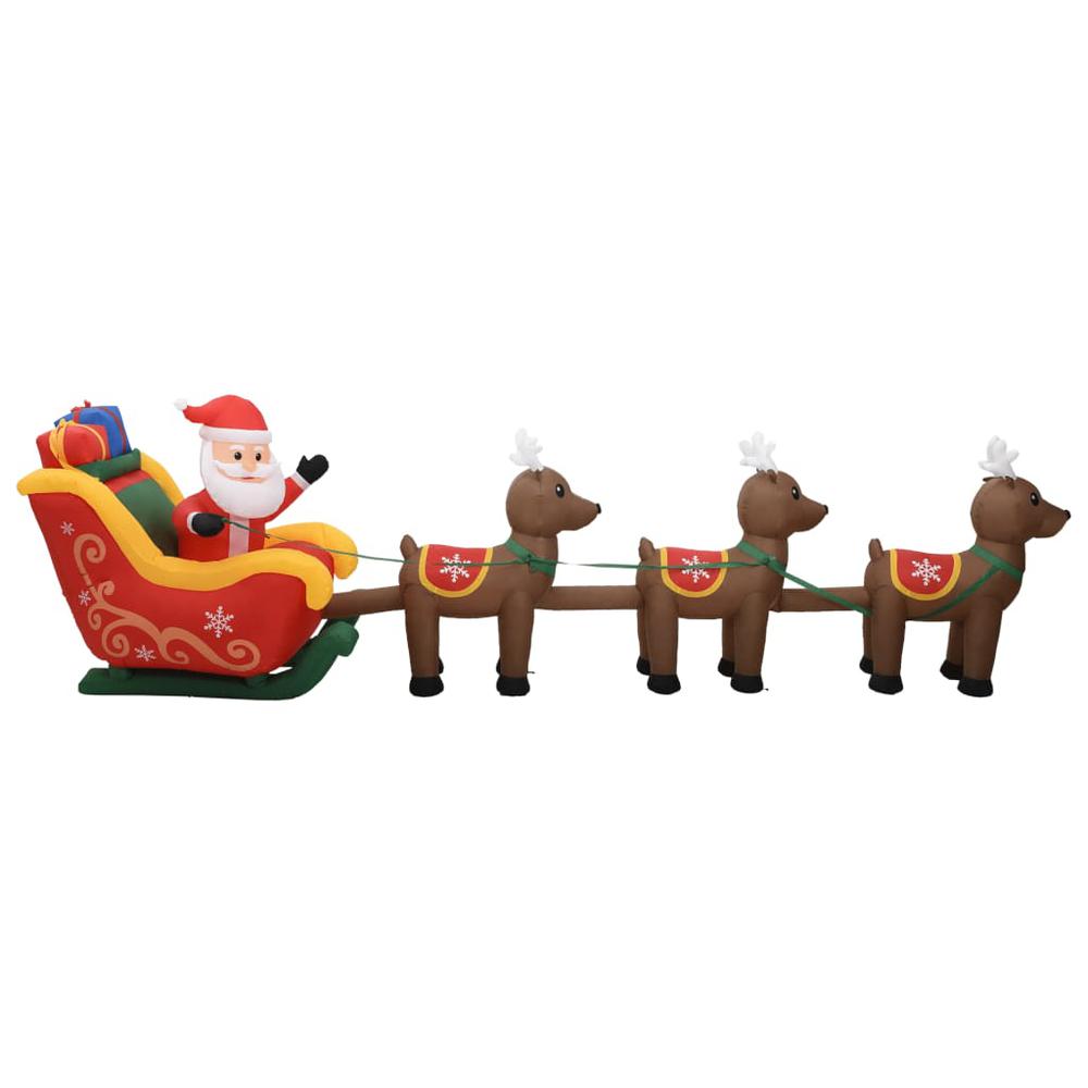 Christmas Inflatable Santa and Reindeer Decoration LED 192.9". Picture 2