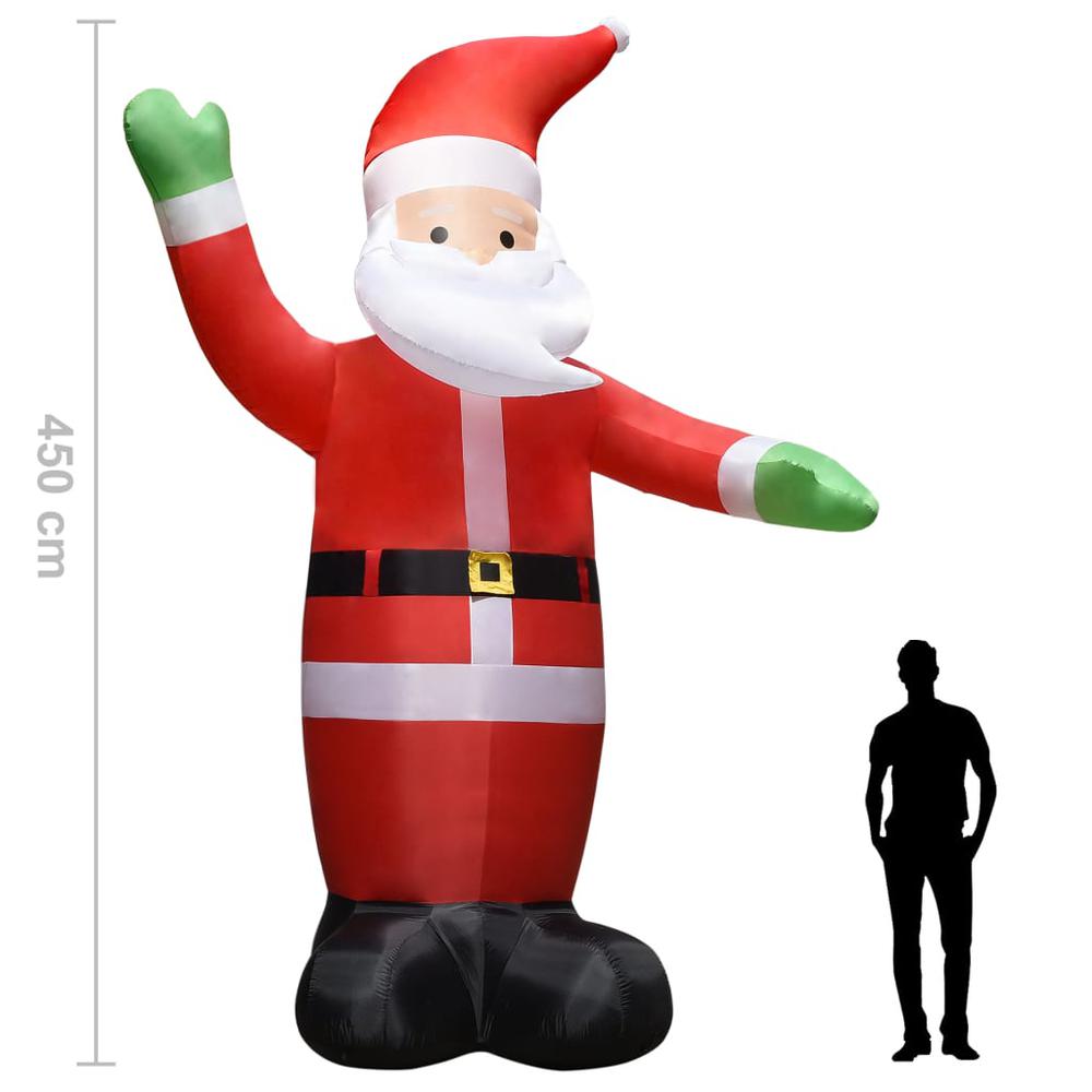 Inflatable Santa Claus with LEDs Christmas Decoration IP44 14.8'. Picture 8