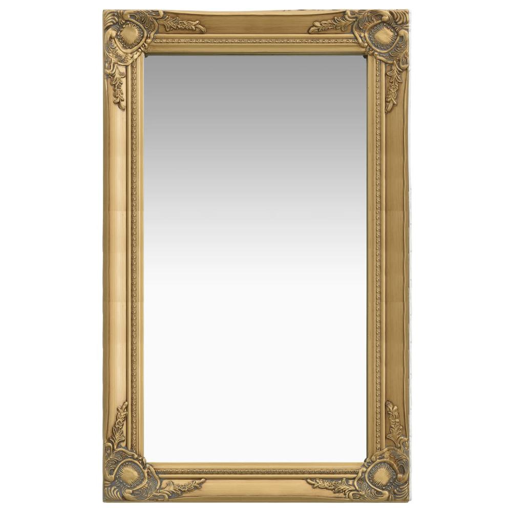 vidaXL Wall Mirror Baroque Style 19.7"x31.5" Gold, 320321. Picture 1
