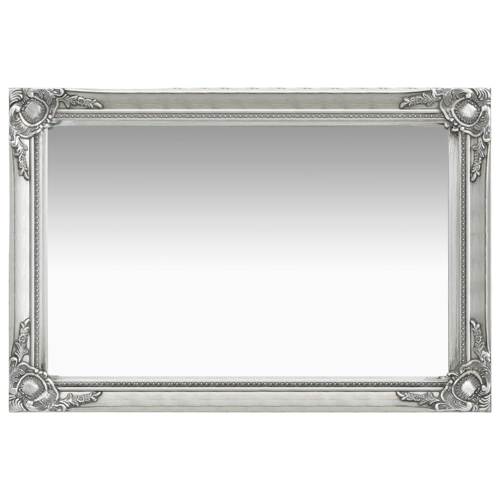 vidaXL Wall Mirror Baroque Style 23.6"x15.7" Silver, 320330. Picture 1