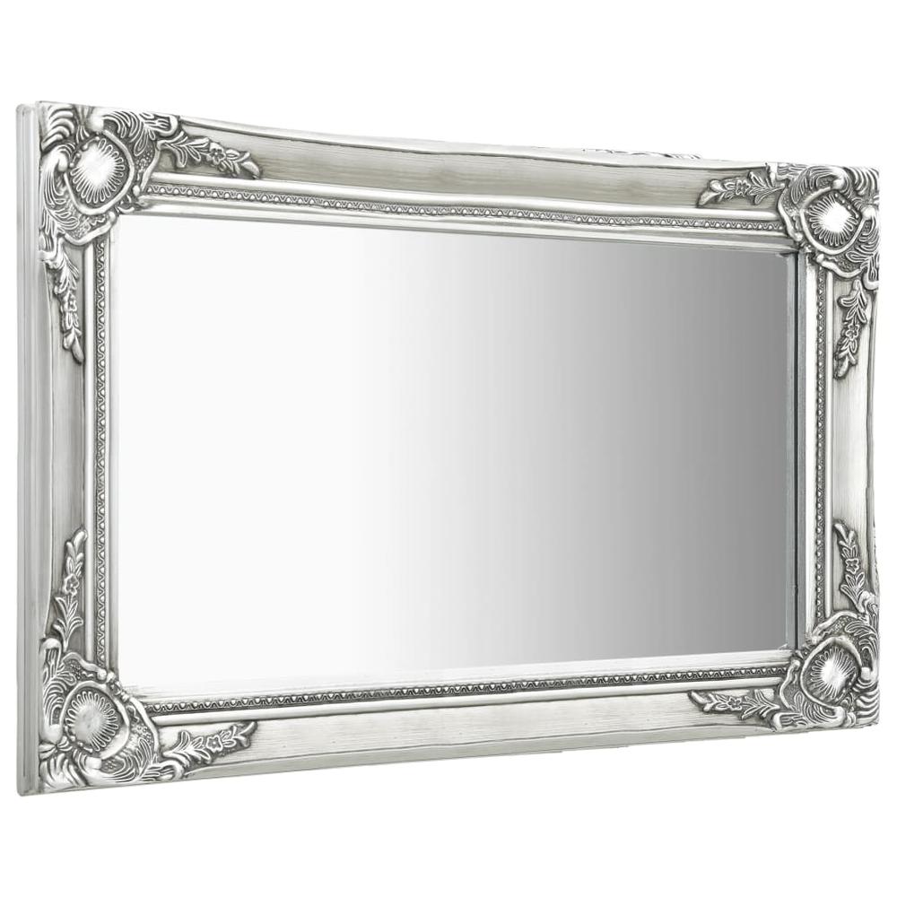 vidaXL Wall Mirror Baroque Style 23.6"x15.7" Silver, 320330. Picture 2