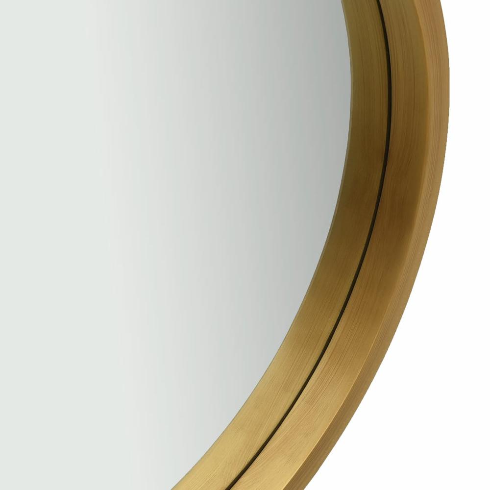 vidaXL Wall Mirror with Strap 16.7" Gold, 320365. Picture 3