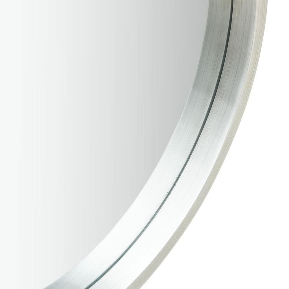 vidaXL Wall Mirror with Strap 16.7" Silver, 320366. Picture 3