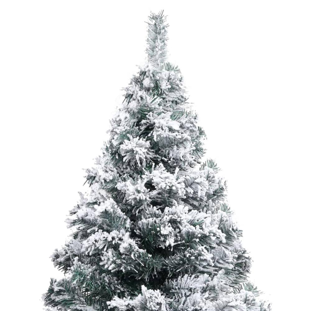 vidaXL Artificial Christmas Tree with Flocked Snow Green 59.1" PVC, 320963. Picture 3