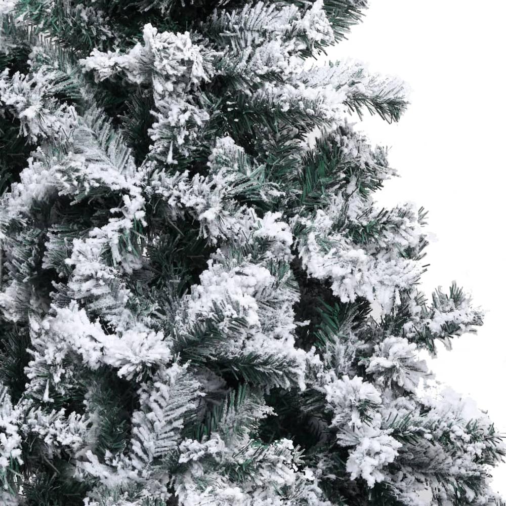 vidaXL Artificial Christmas Tree with Flocked Snow Green 59.1" PVC, 320963. Picture 4