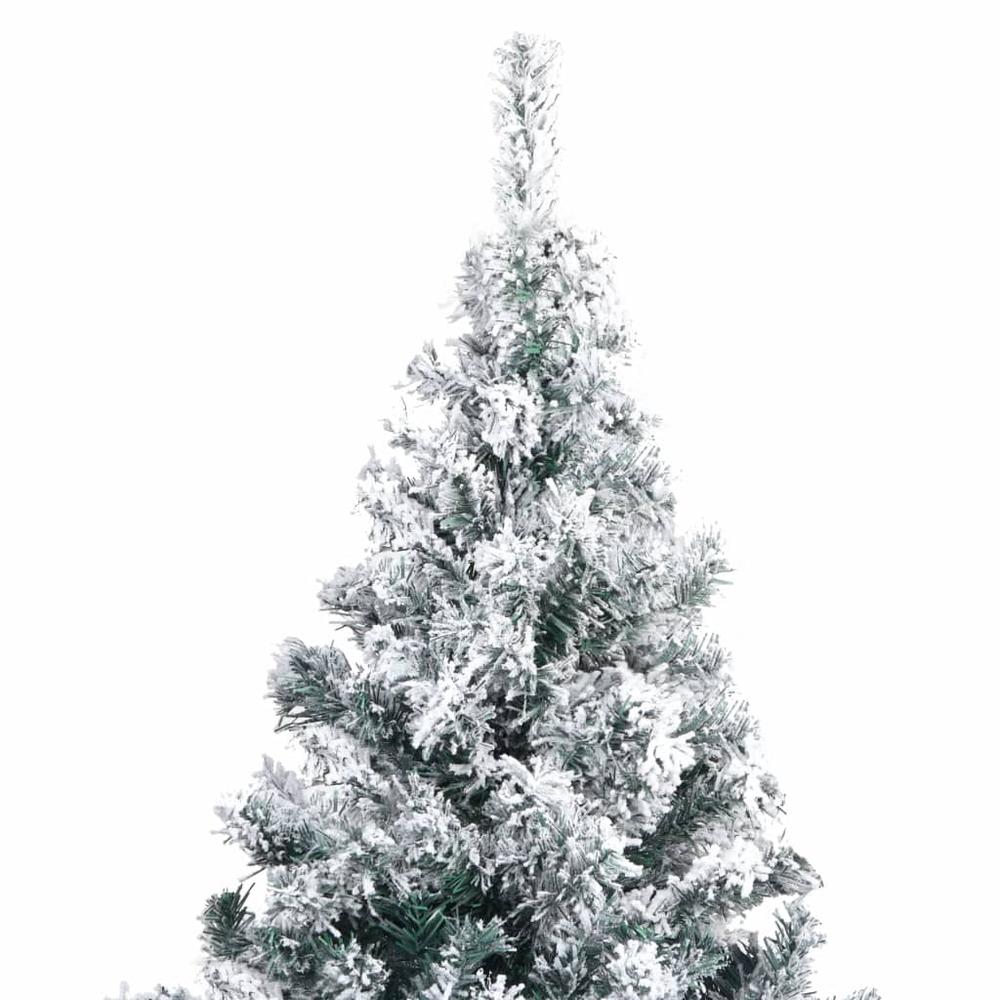 vidaXL Artificial Christmas Tree with Flocked Snow Green 70.9" PVC, 320964. Picture 3