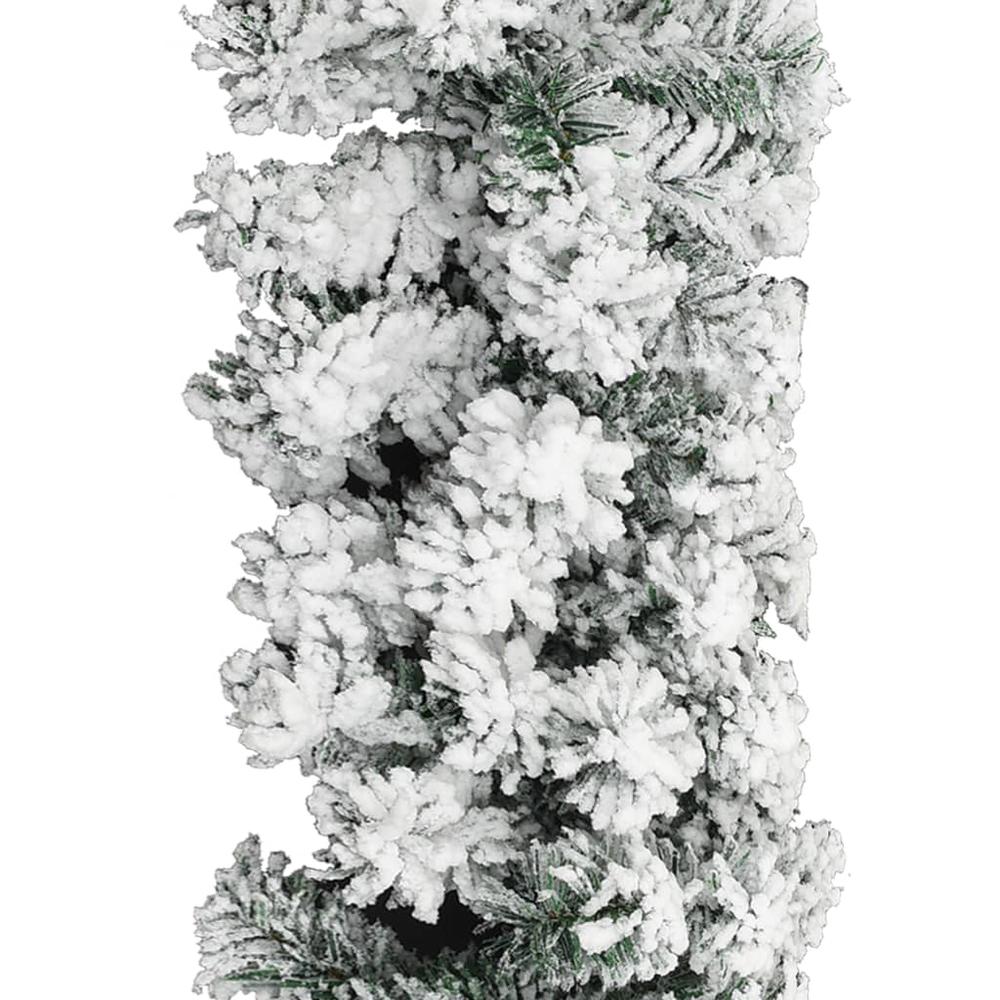 vidaXL Christmas Garland with Flocked Snow Green 65.6' PVC, 320969. Picture 3