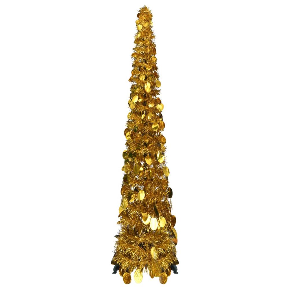 vidaXL Pop-up Artificial Christmas Tree Gold 47.2" PET, 320982. The main picture.