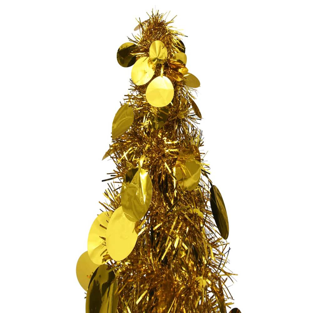 vidaXL Pop-up Artificial Christmas Tree Gold 47.2" PET, 320982. Picture 2