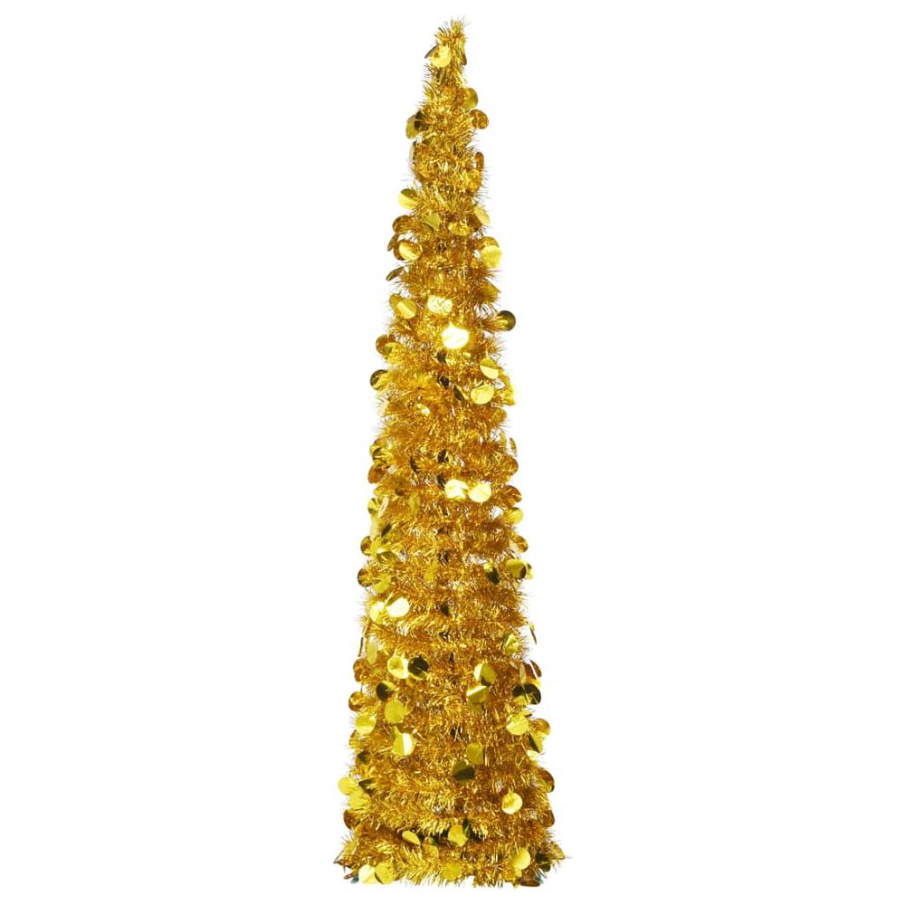 vidaXL Pop-up Artificial Christmas Tree Gold 59.1" PET, 320983. The main picture.