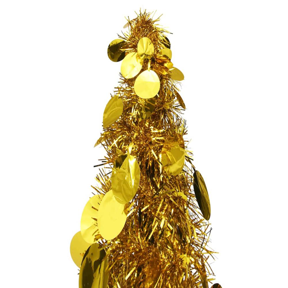 vidaXL Pop-up Artificial Christmas Tree Gold 59.1" PET, 320983. Picture 2