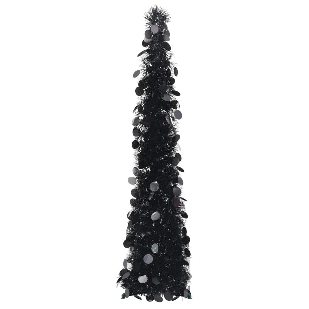 vidaXL Pop-up Artificial Christmas Tree Black 47.2" PET, 320985. Picture 1