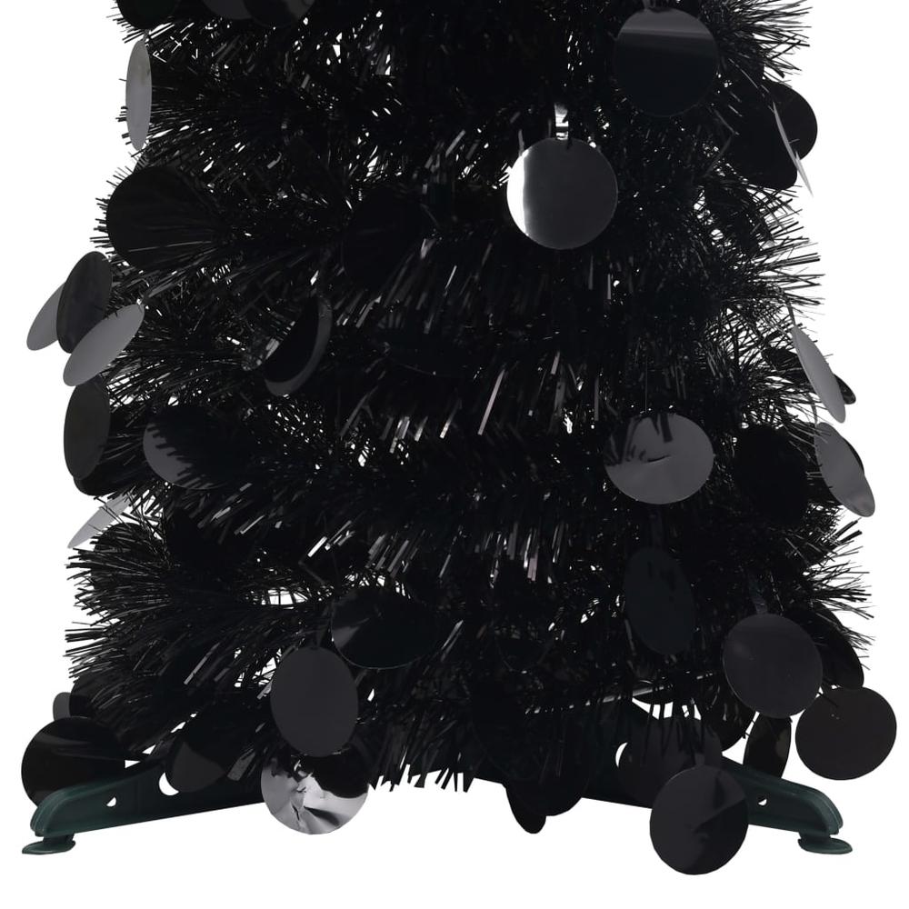 vidaXL Pop-up Artificial Christmas Tree Black 47.2" PET, 320985. Picture 3