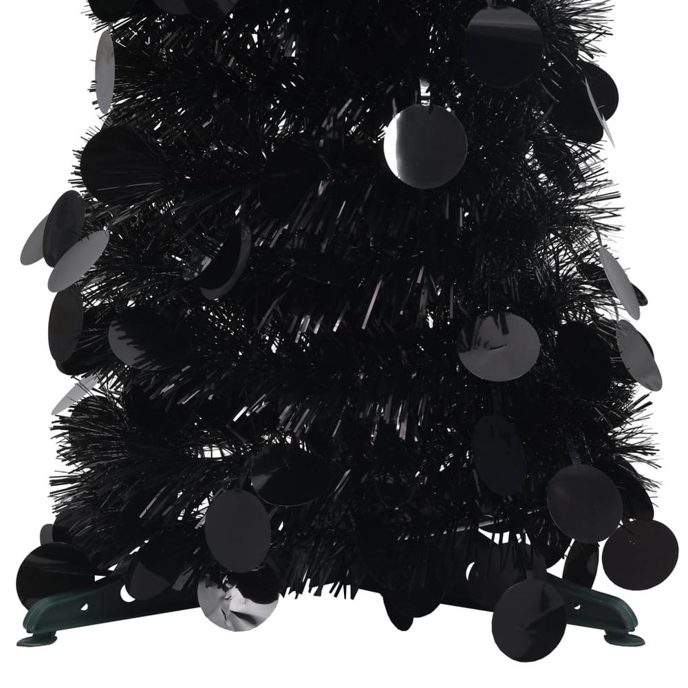vidaXL Pop-up Artificial Christmas Tree Black 59.1" PET, 320986. Picture 3