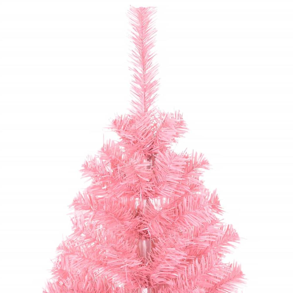 Artificial Christmas Tree with Stand Pink 5 ft PVC. Picture 2