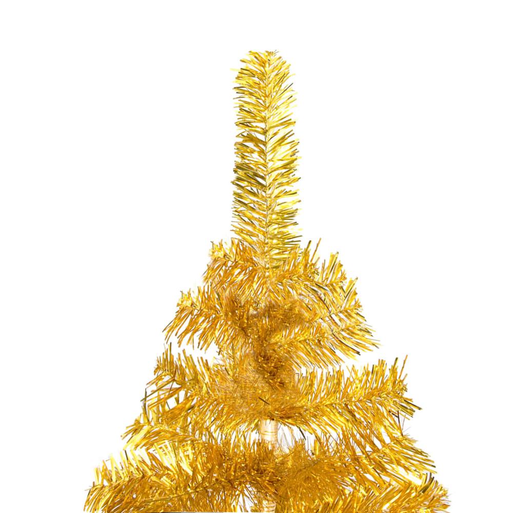 vidaXL Artificial Christmas Tree with Stand Gold 59.1" PET, 321009. Picture 2