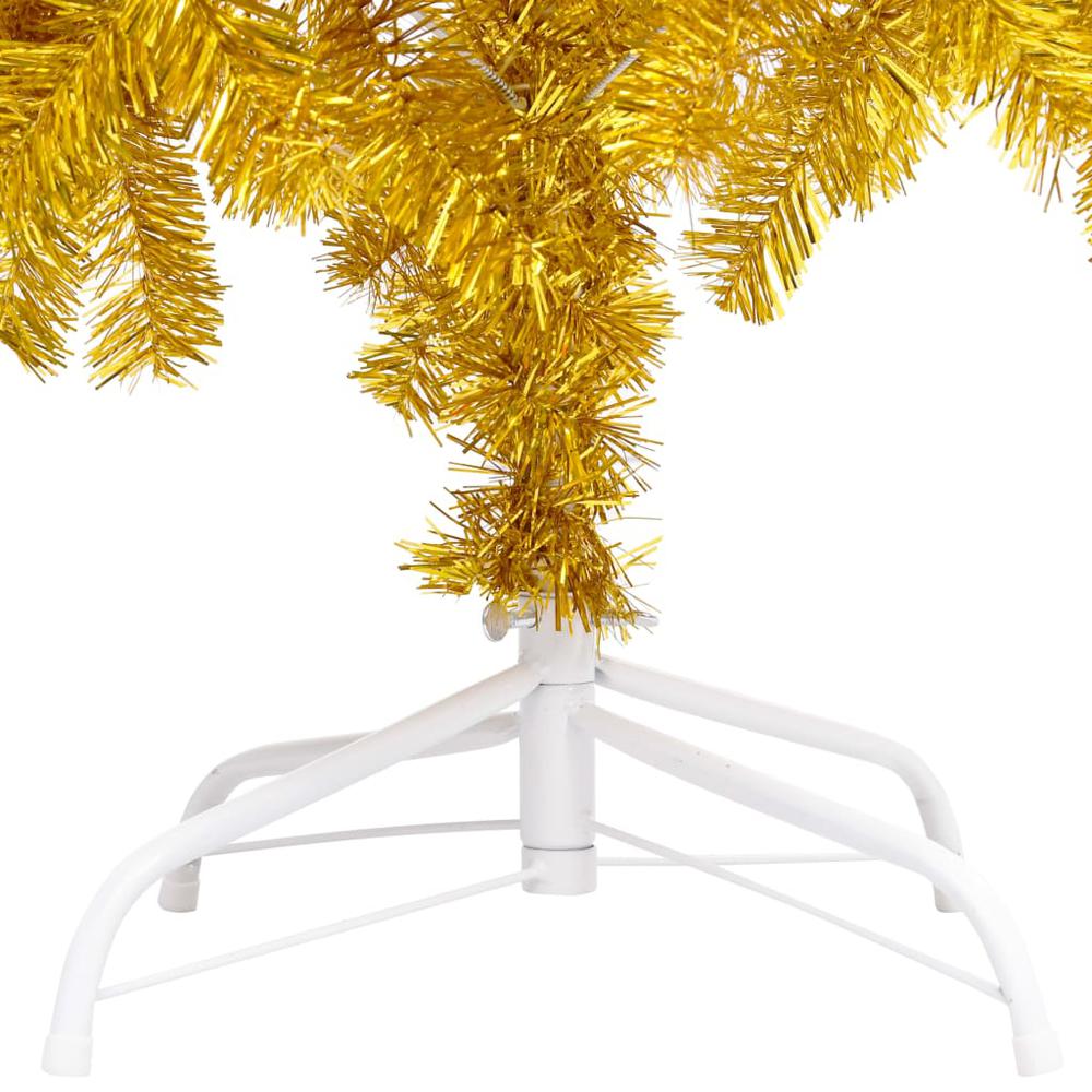 vidaXL Artificial Christmas Tree with Stand Gold 59.1" PET, 321009. Picture 4