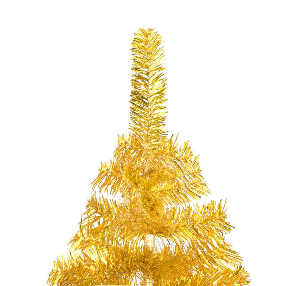 vidaXL Artificial Christmas Tree with Stand Gold 70.9" PET, 321010. Picture 2