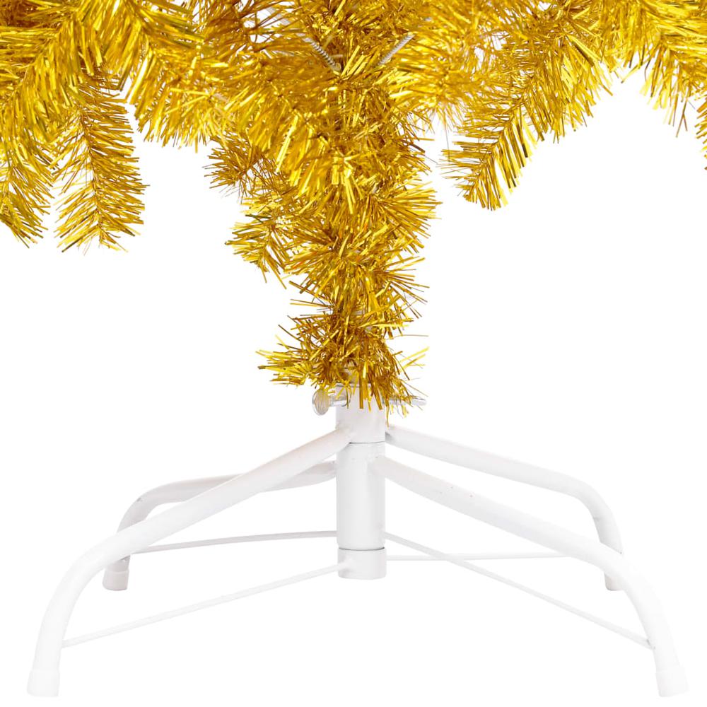 vidaXL Artificial Christmas Tree with Stand Gold 70.9" PET, 321010. Picture 4