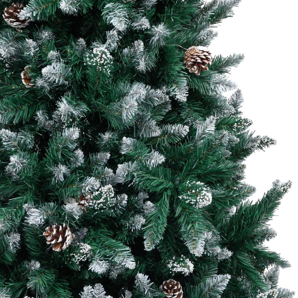 vidaXL Artificial Christmas Tree with Pine Cones and White Snow 82.7", 321017. Picture 3