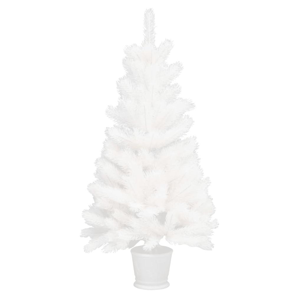 vidaXL Artificial Christmas Tree Lifelike Needles White 25.6", 321019. Picture 2
