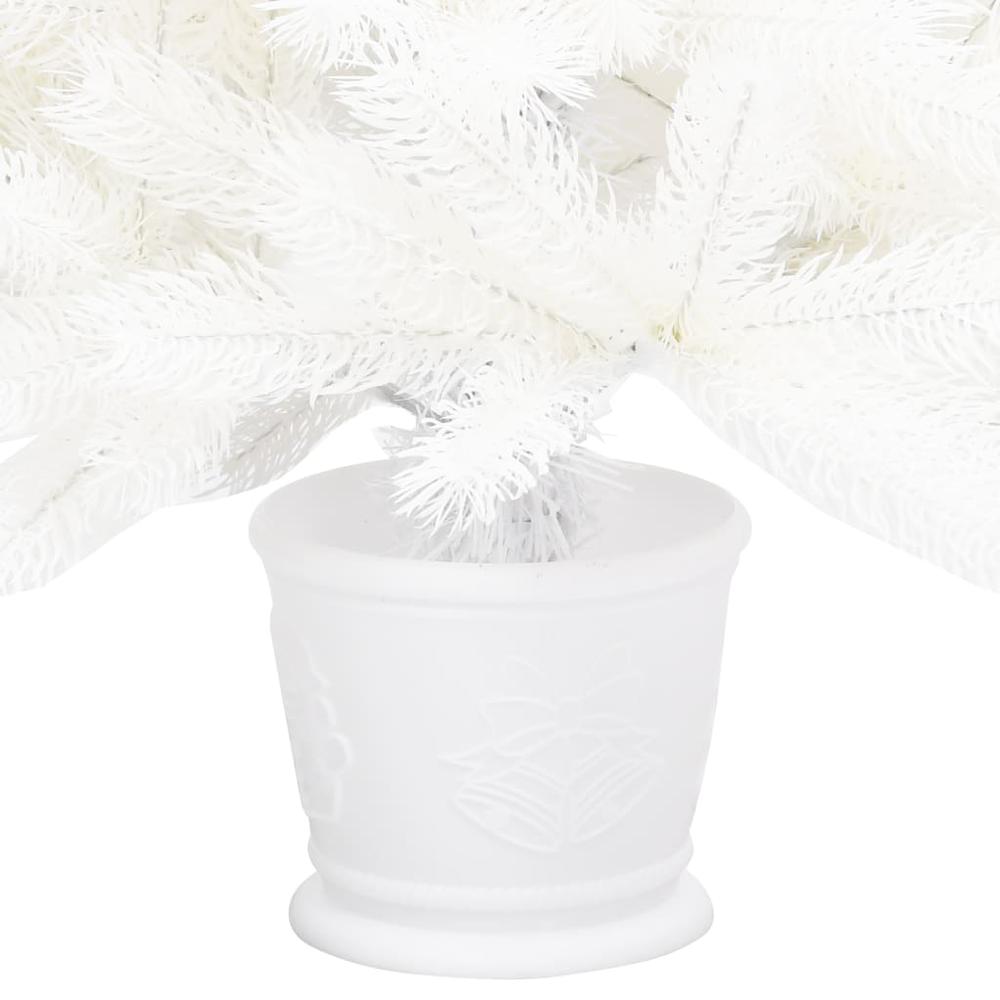 vidaXL Artificial Christmas Tree Lifelike Needles White 25.6", 321019. Picture 5