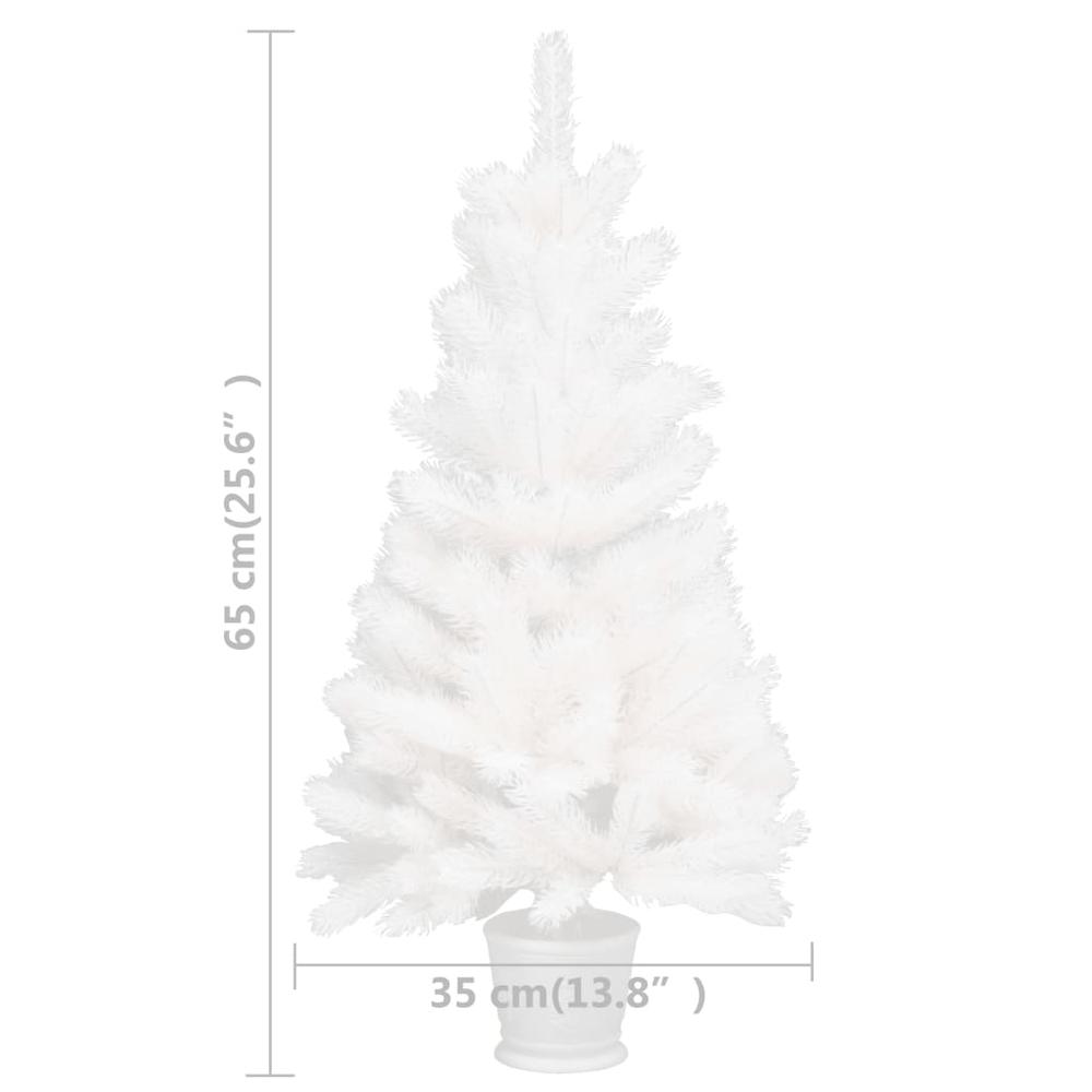 vidaXL Artificial Christmas Tree Lifelike Needles White 25.6", 321019. Picture 6