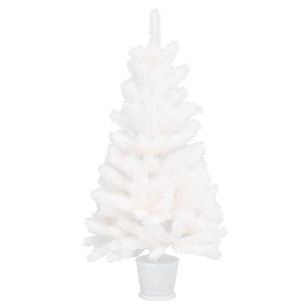 vidaXL Artificial Christmas Tree Lifelike Needles White 35.4", 321020. Picture 2