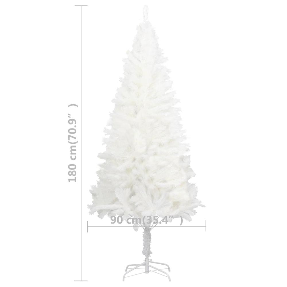 vidaXL Artificial Christmas Tree Lifelike Needles White 70.9", 321023. Picture 6