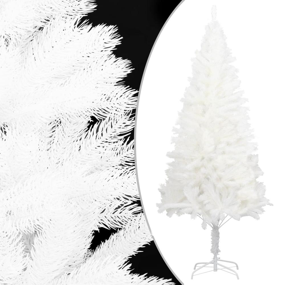 vidaXL Artificial Christmas Tree Lifelike Needles White 70.9", 321023. Picture 1